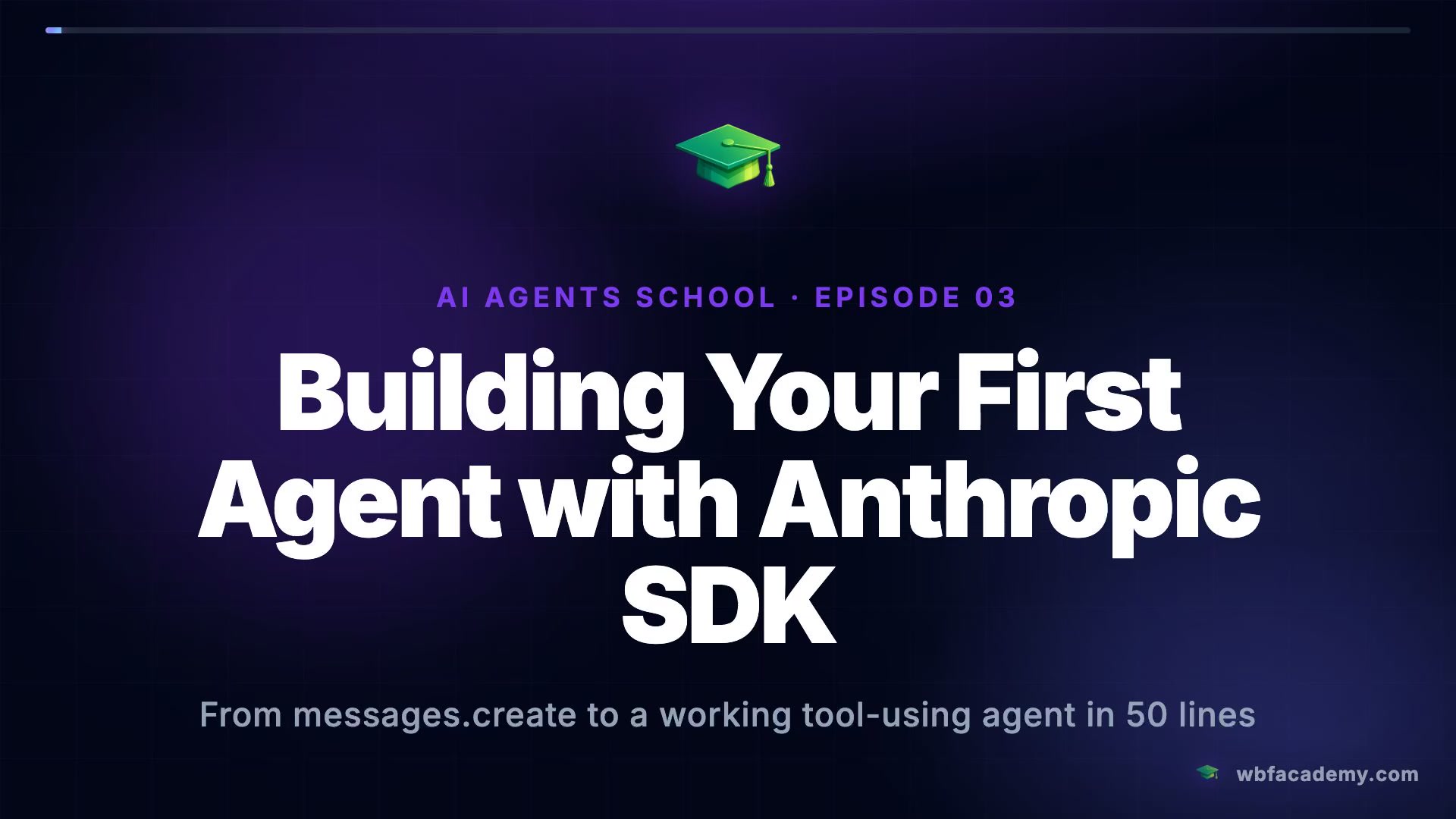Building Your First Agent with Anthropic SDK