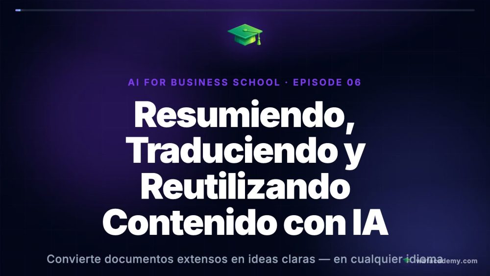 Resumiendo, Traduciendo y Reutilizando Contenido con IA