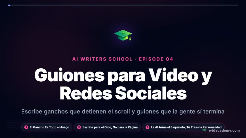 Guiones para Video y Redes Sociales