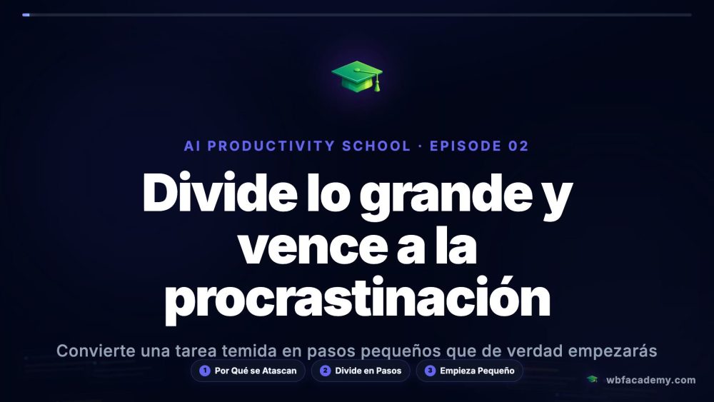 Divide lo grande y vence a la procrastinación