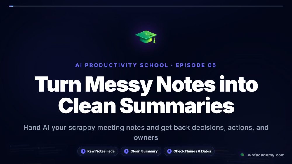 Turn Messy Notes into Clean Summaries