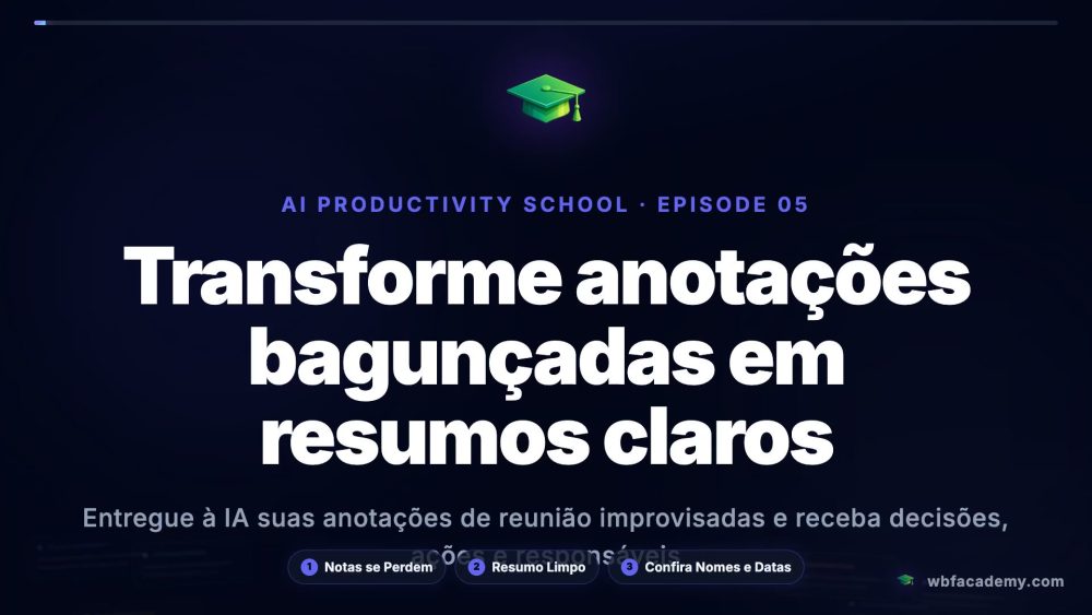 Transforme anotações bagunçadas em resumos claros