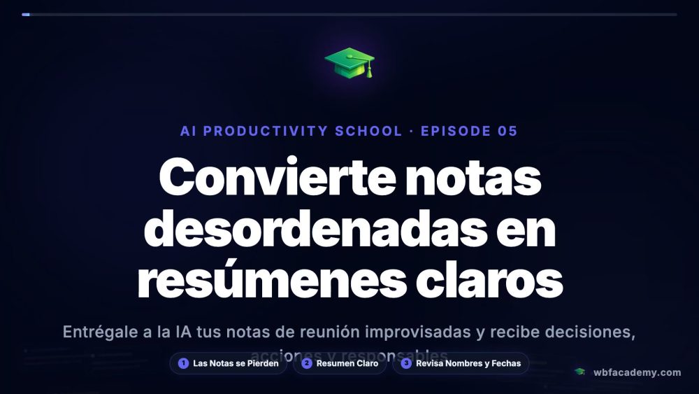 Convierte notas desordenadas en resúmenes claros