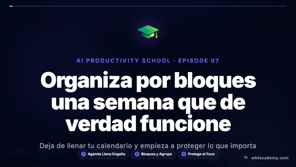 Organiza por bloques una semana que de verdad funcione