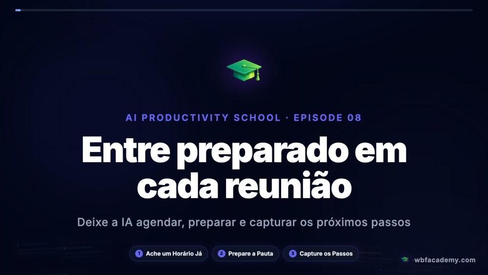 Entre preparado em cada reunião