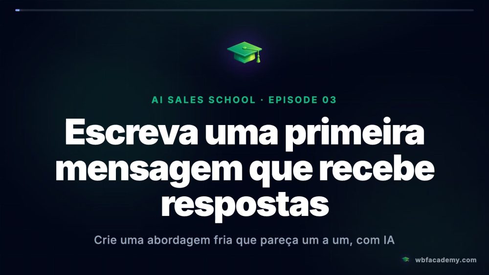 Escreva uma primeira mensagem que recebe respostas
