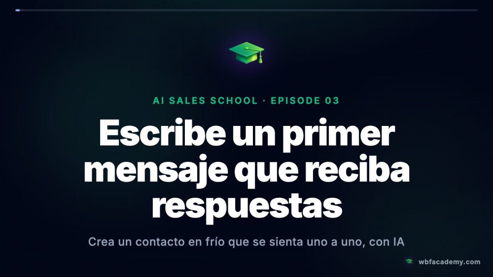 Escribe un primer mensaje que reciba respuestas