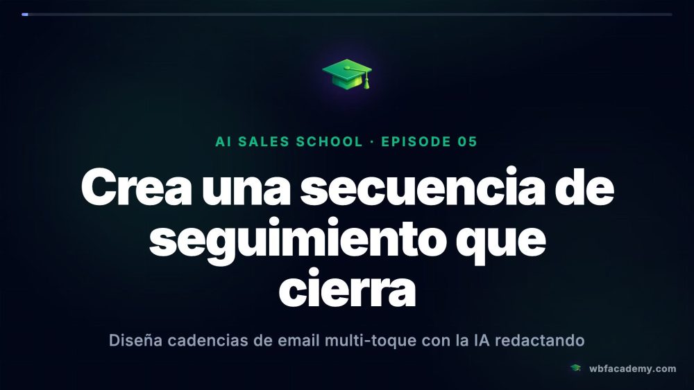 Crea una secuencia de seguimiento que cierra