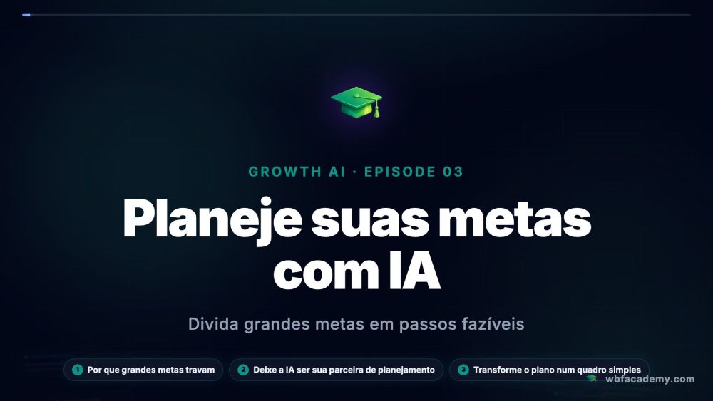 Planeje suas metas com IA