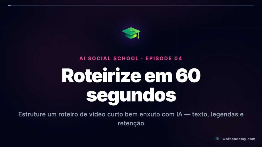 Roteirize em 60 segundos