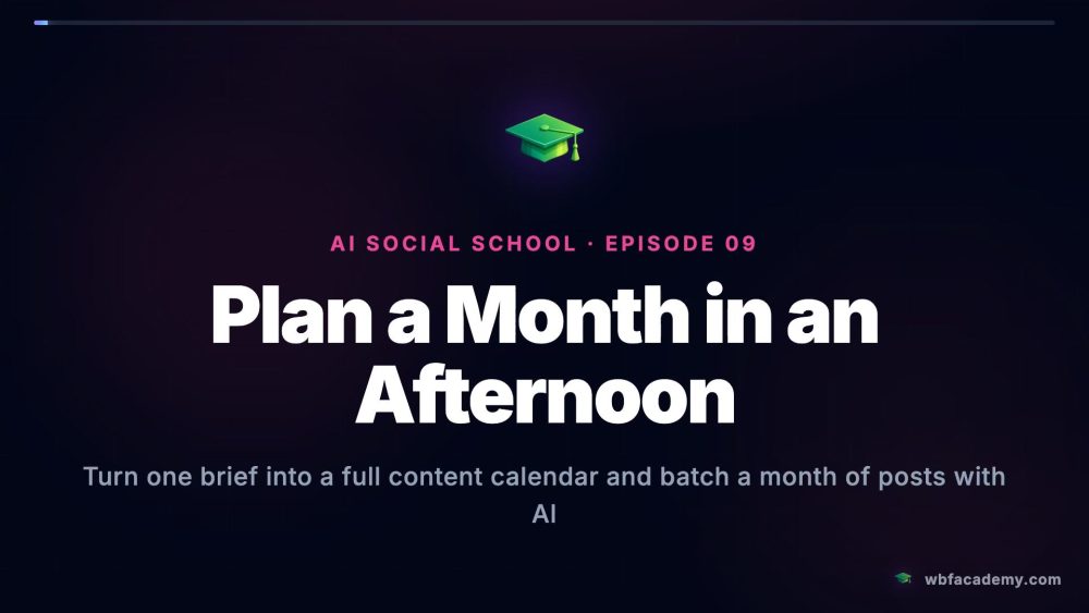 Plan a Month in an Afternoon