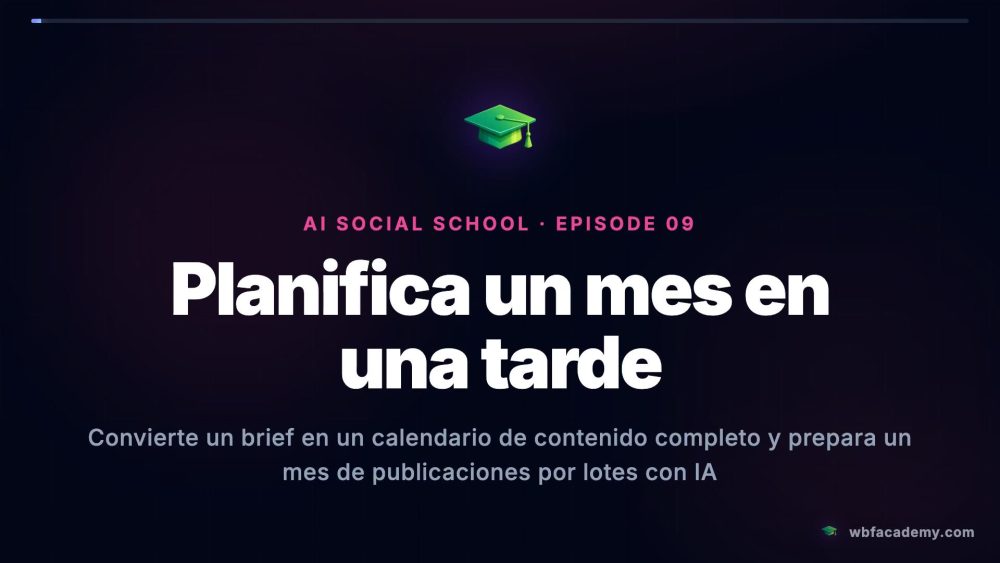 Planifica un mes en una tarde