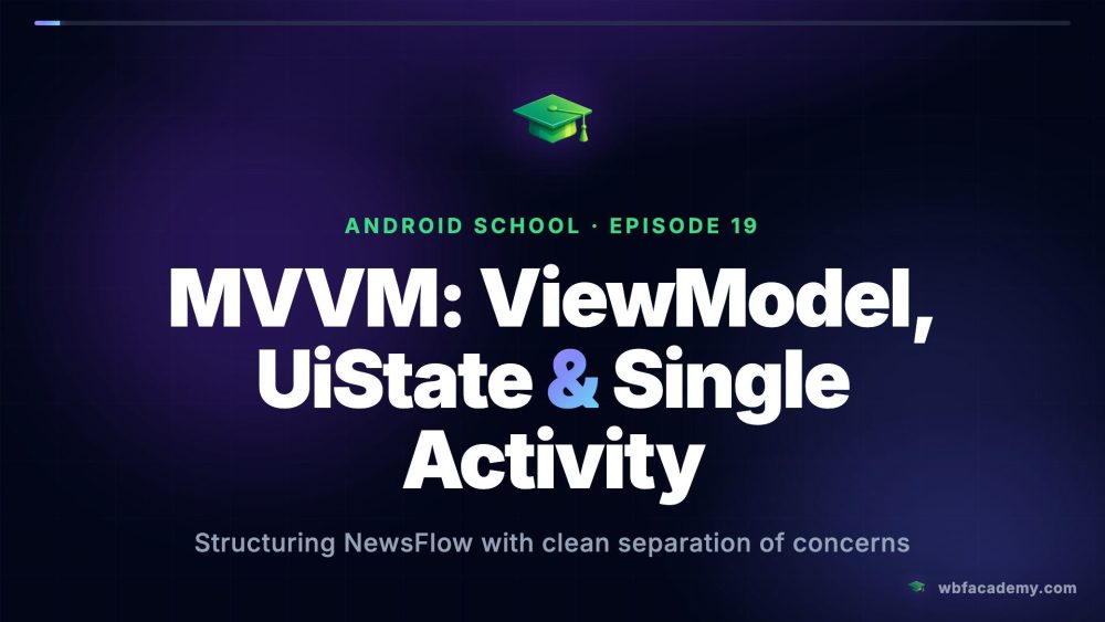 MVVM: ViewModel, UiState & Single Activity