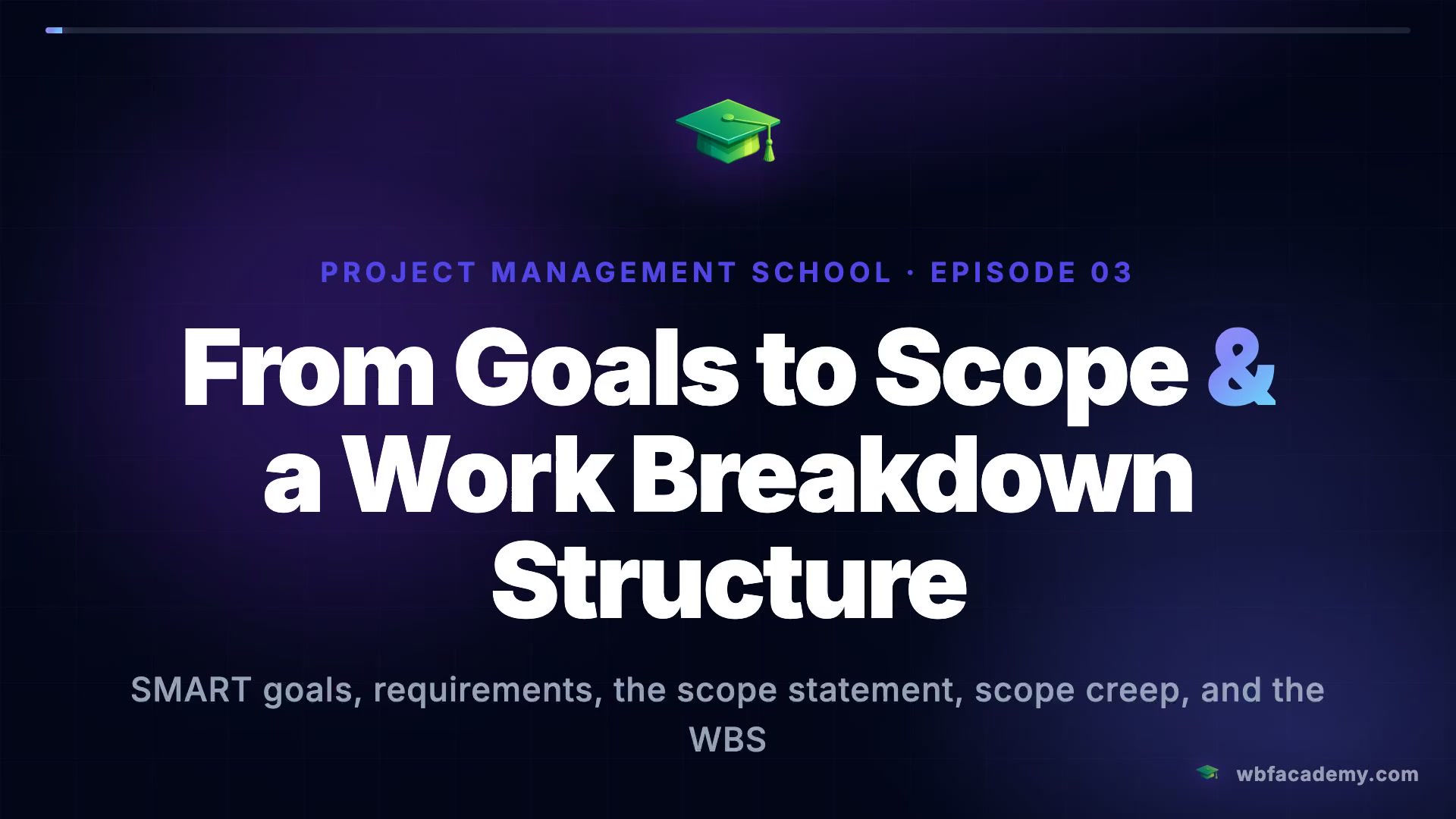 From Goals to Scope & a Work Breakdown Structure