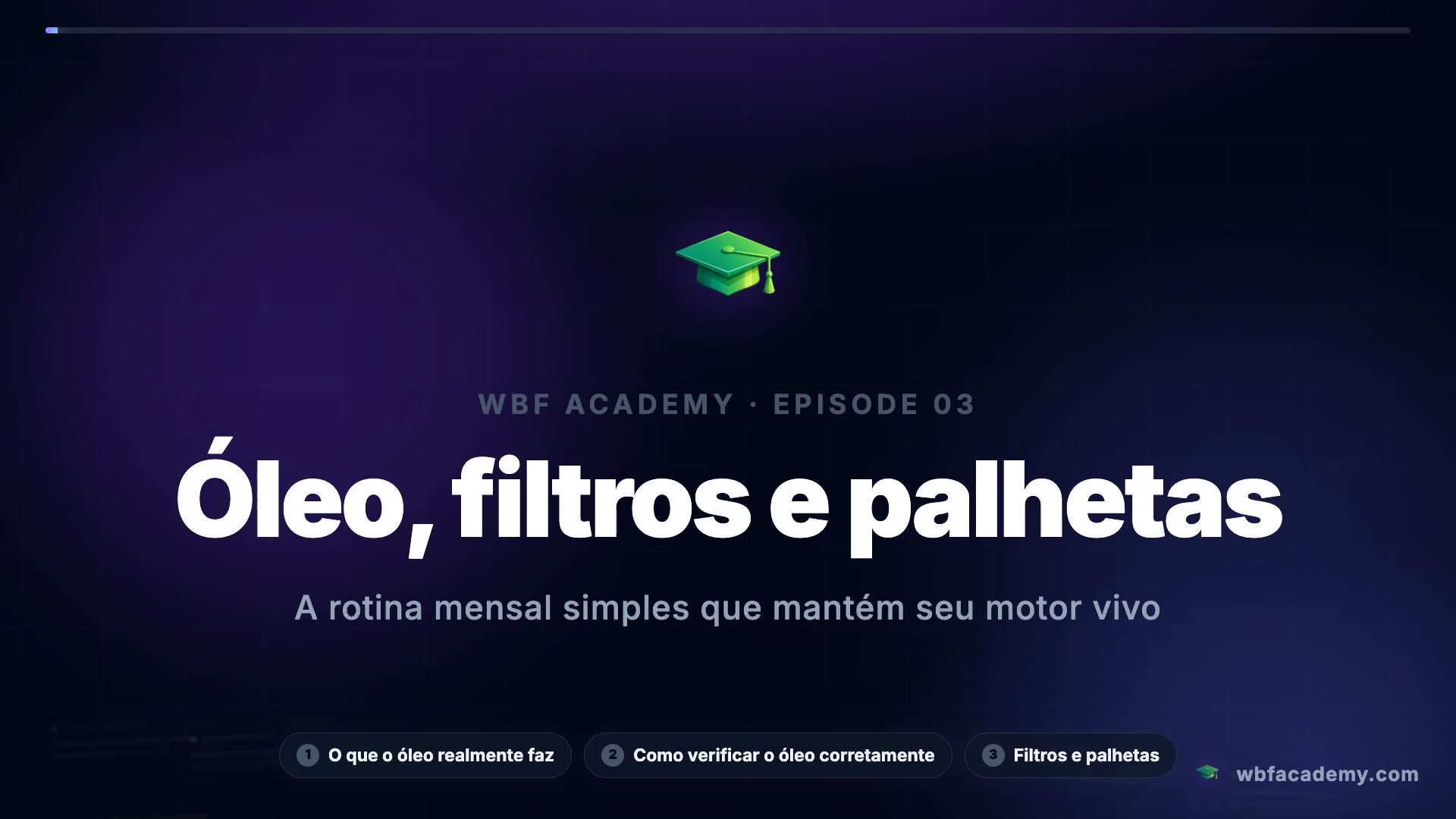 Óleo, filtros e palhetas