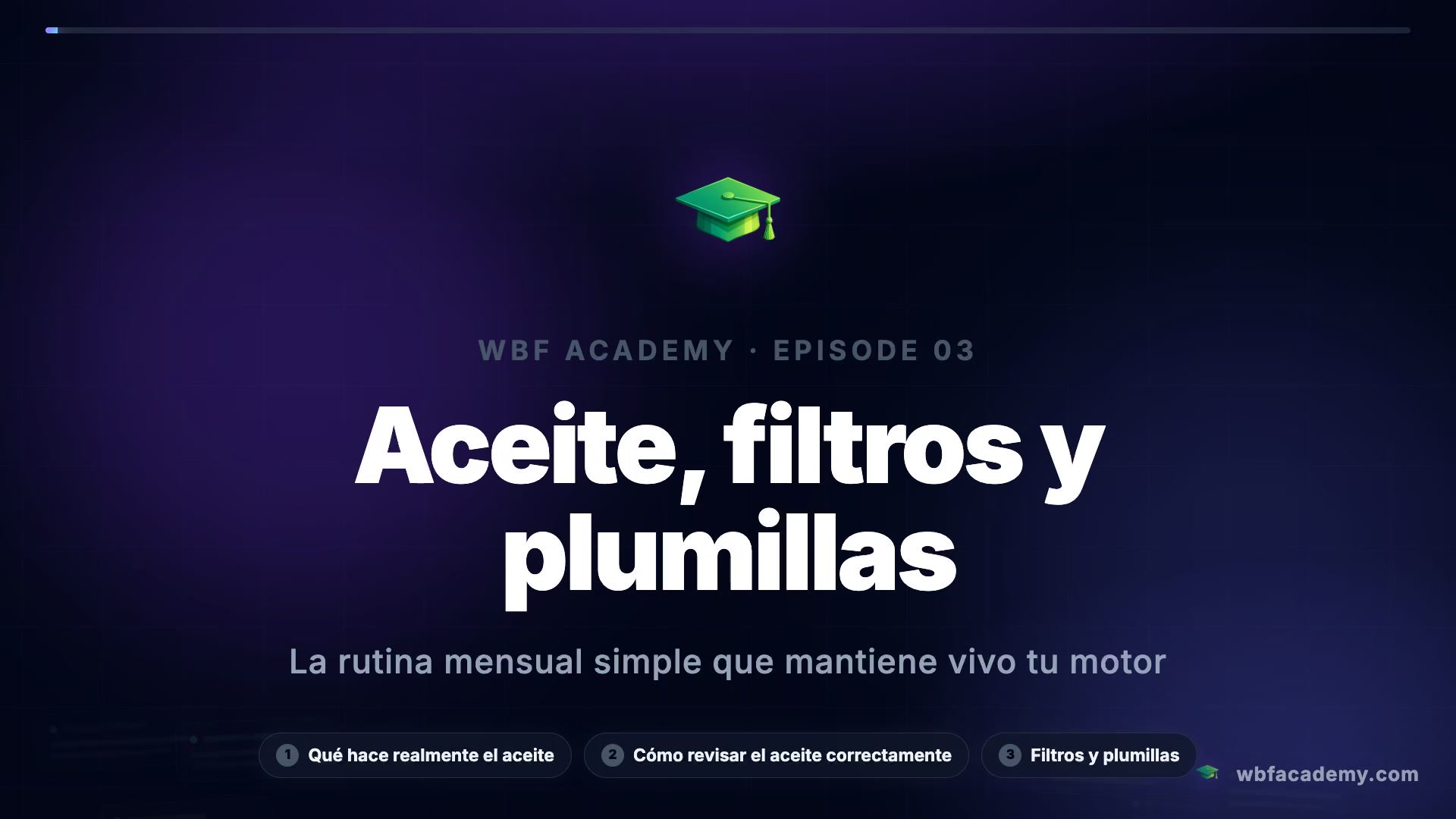 Aceite, filtros y plumillas