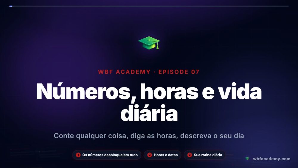Números, horas e vida diária