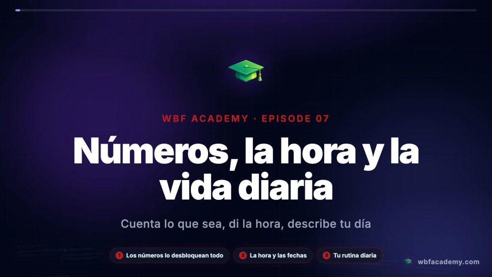 Números, la hora y la vida diaria