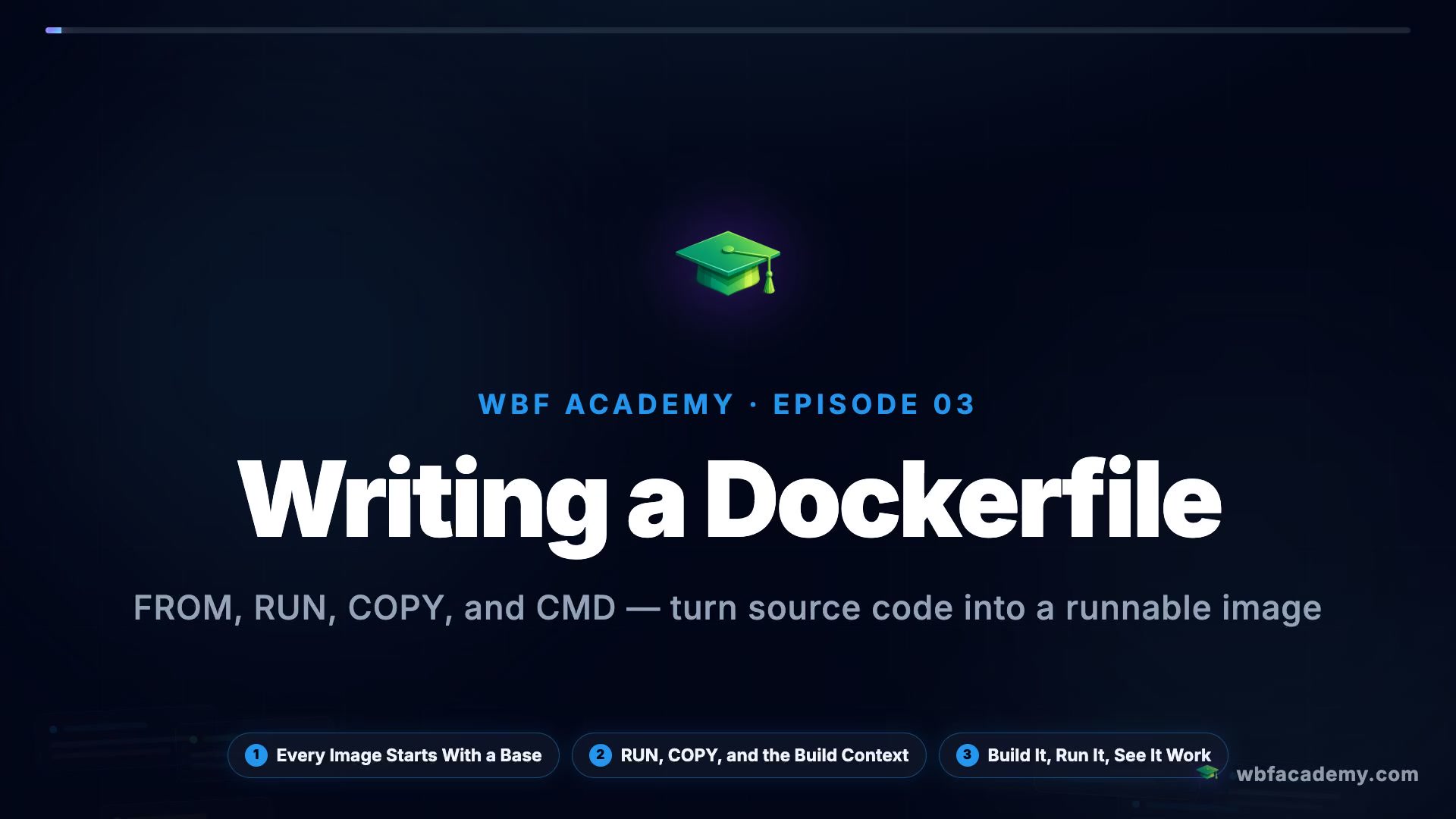 Writing a Dockerfile