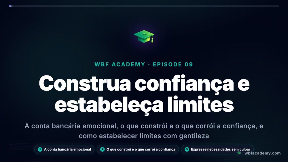 Construa confiança e estabeleça limites