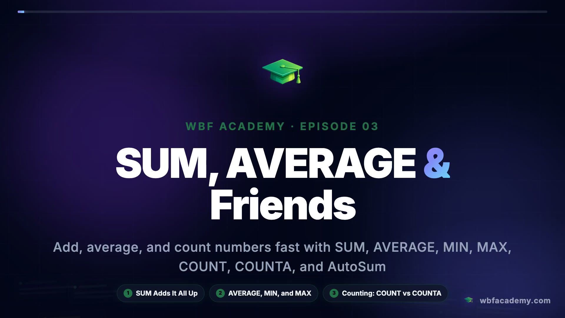 SUM, AVERAGE & Friends