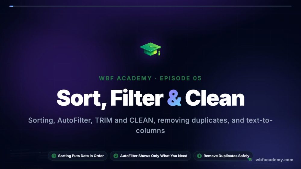 Sort, Filter & Clean