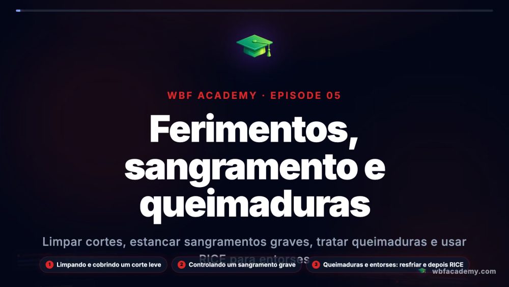 Ferimentos, sangramento e queimaduras