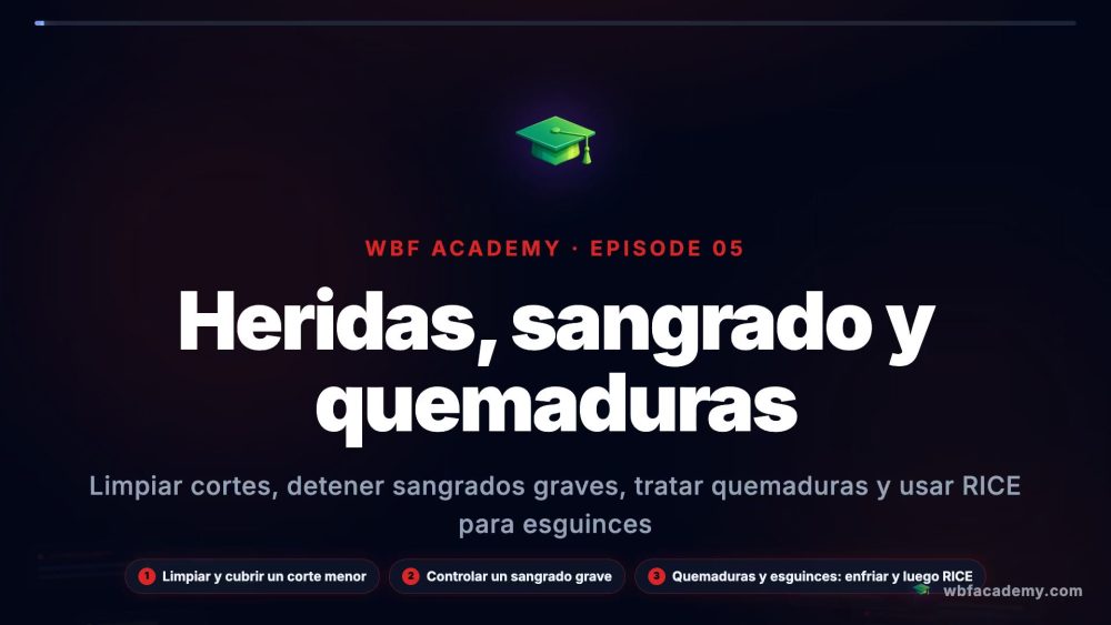 Heridas, sangrado y quemaduras