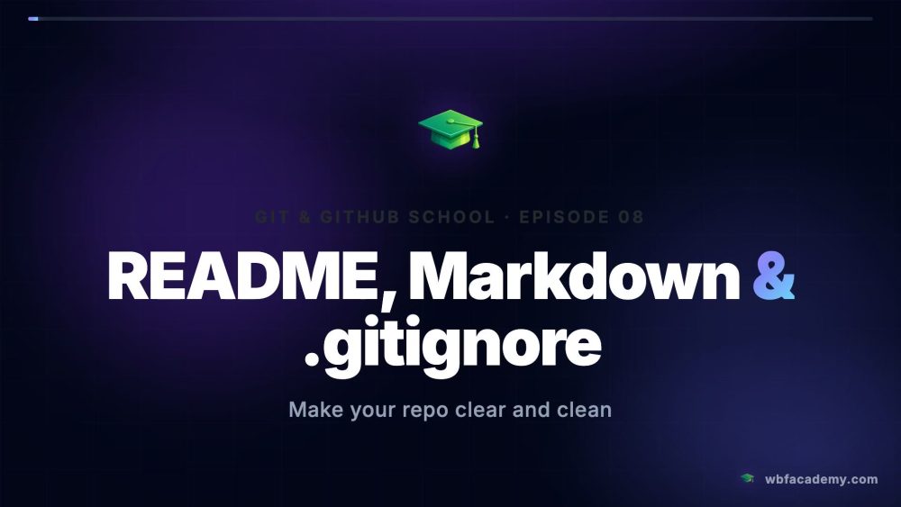 README, Markdown & .gitignore