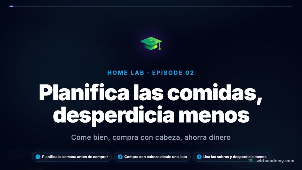 Planifica las comidas, desperdicia menos