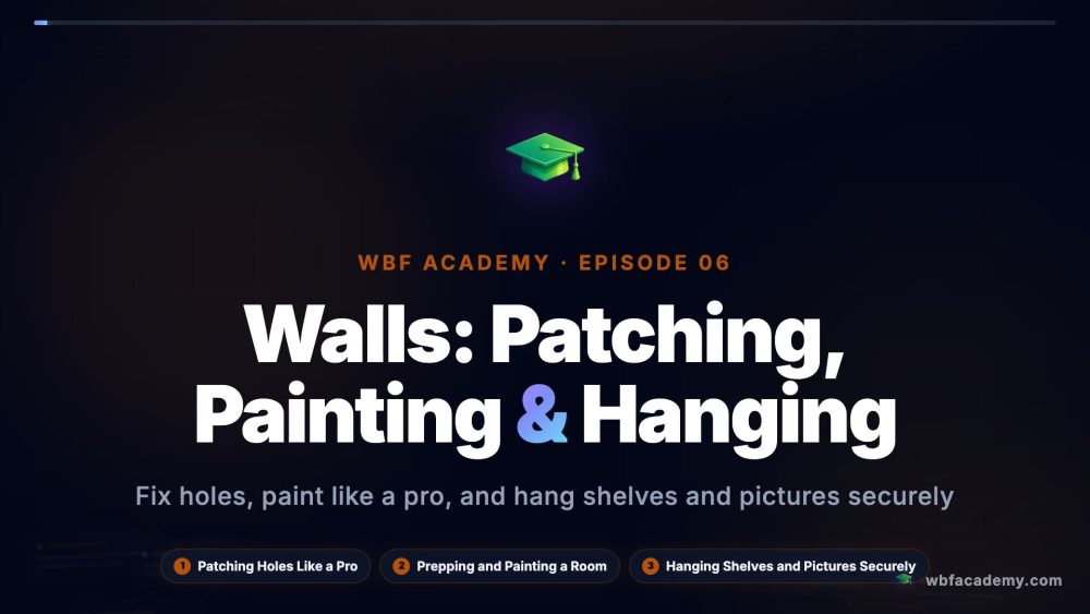 Walls: Patching, Painting & Hanging