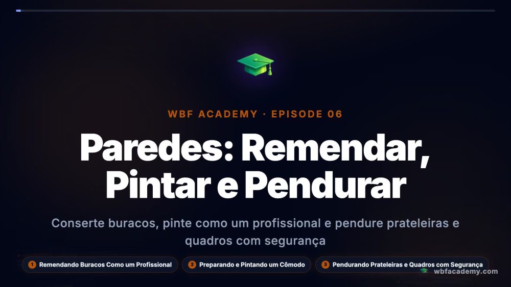 Paredes: Remendar, Pintar e Pendurar