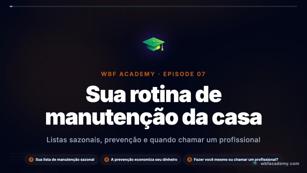 Sua rotina de manutenção da casa