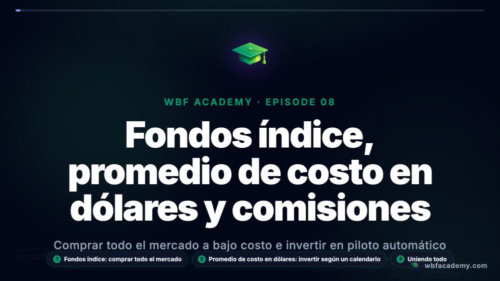 Fondos índice, promedio de costo en dólares y comisiones