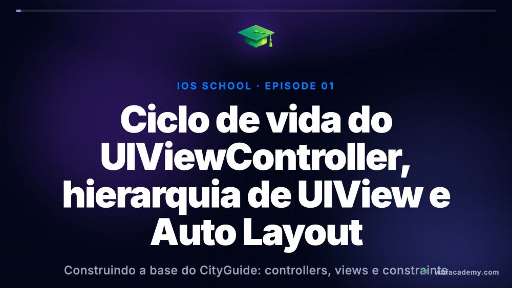 Ciclo de vida do UIViewController, hierarquia de UIView e Auto Layout