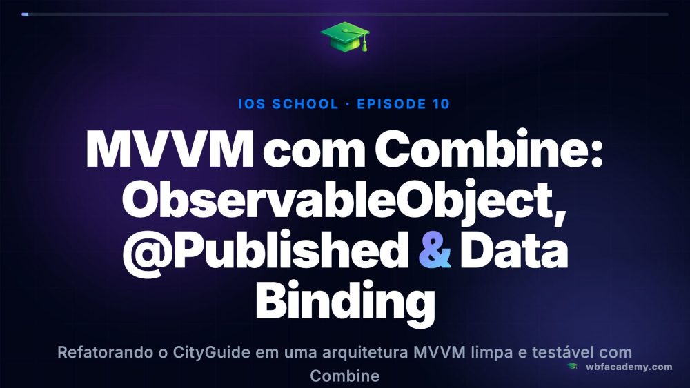 MVVM com Combine: ObservableObject, @Published & Data Binding