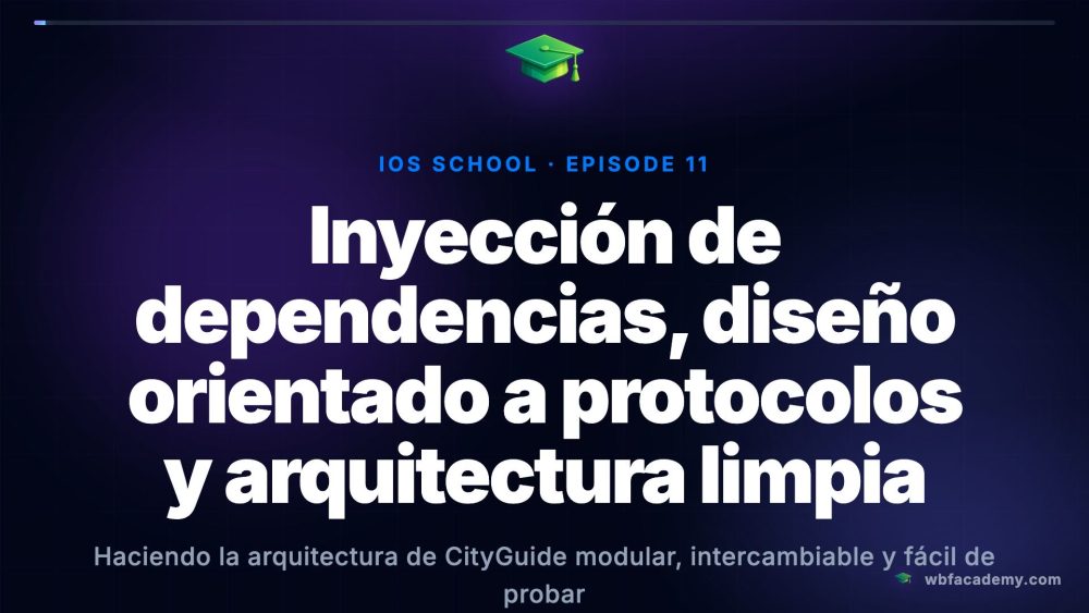 Inyección de dependencias, diseño orientado a protocolos y arquitectura limpia