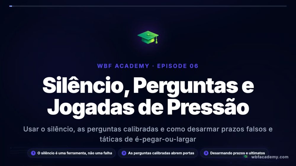 Silêncio, Perguntas e Jogadas de Pressão