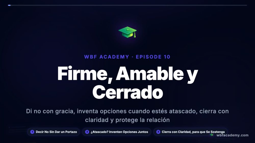 Firme, Amable y Cerrado