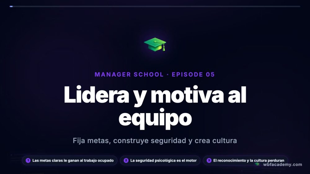 Lidera y motiva al equipo