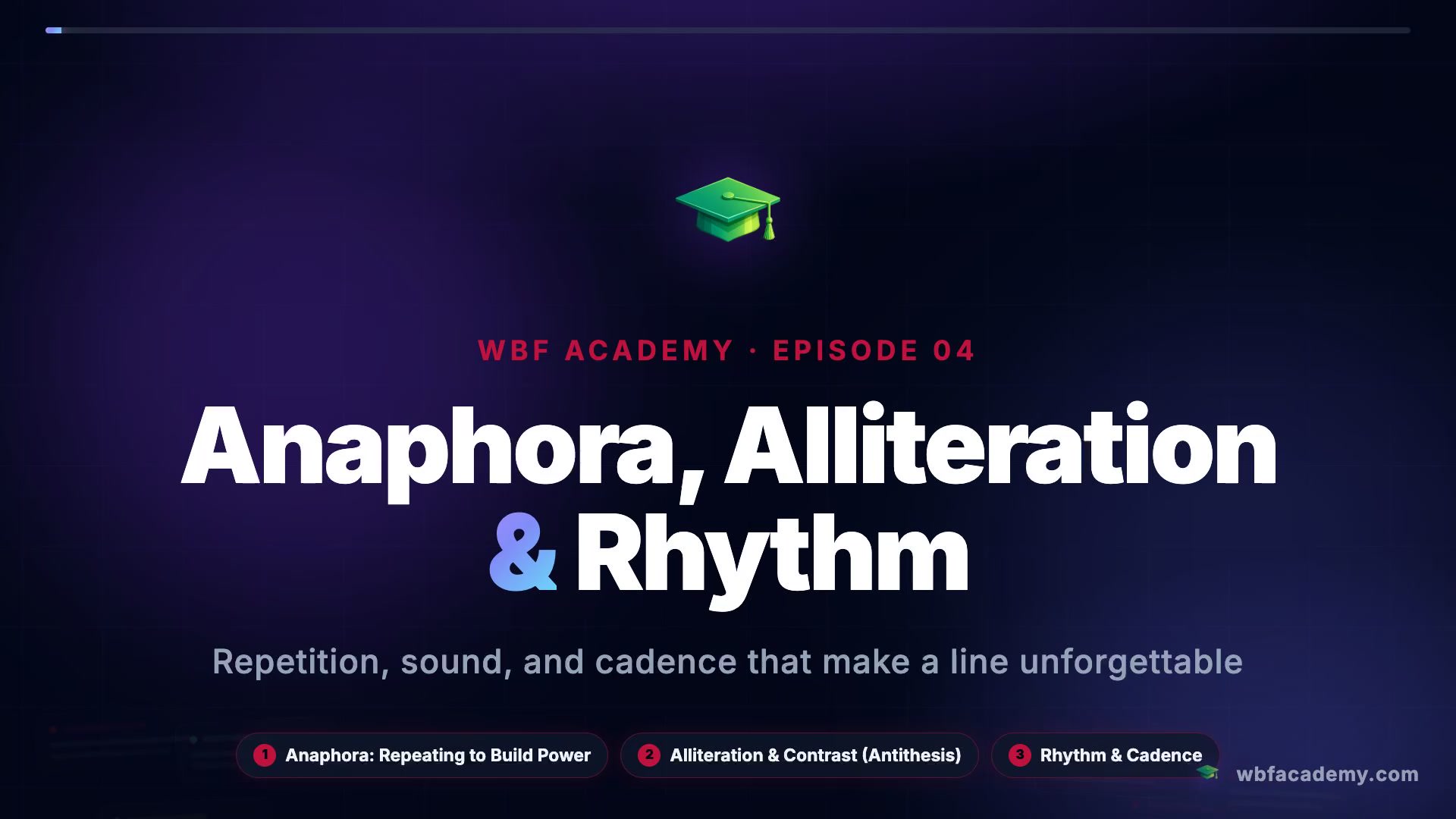 Anaphora, Alliteration & Rhythm