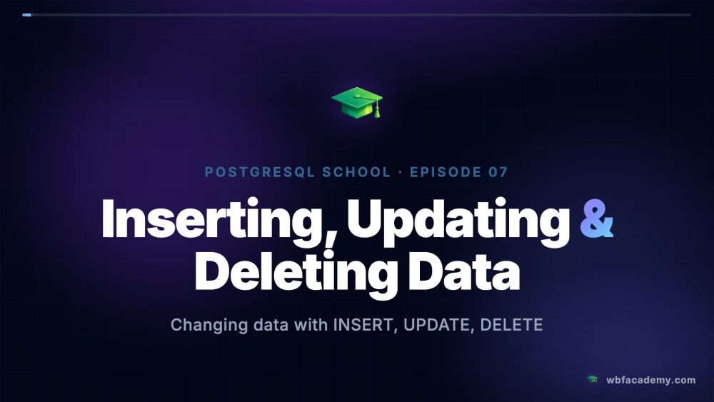 Inserting, Updating & Deleting Data