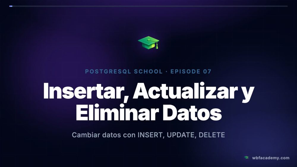 Insertar, Actualizar y Eliminar Datos