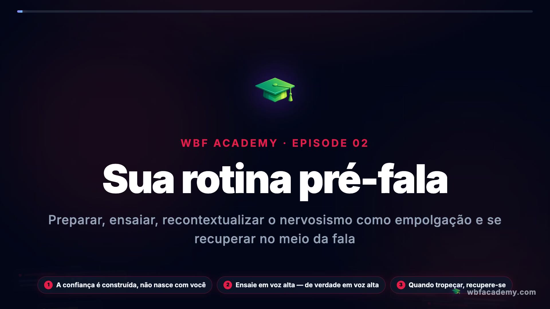 Sua rotina pré-fala