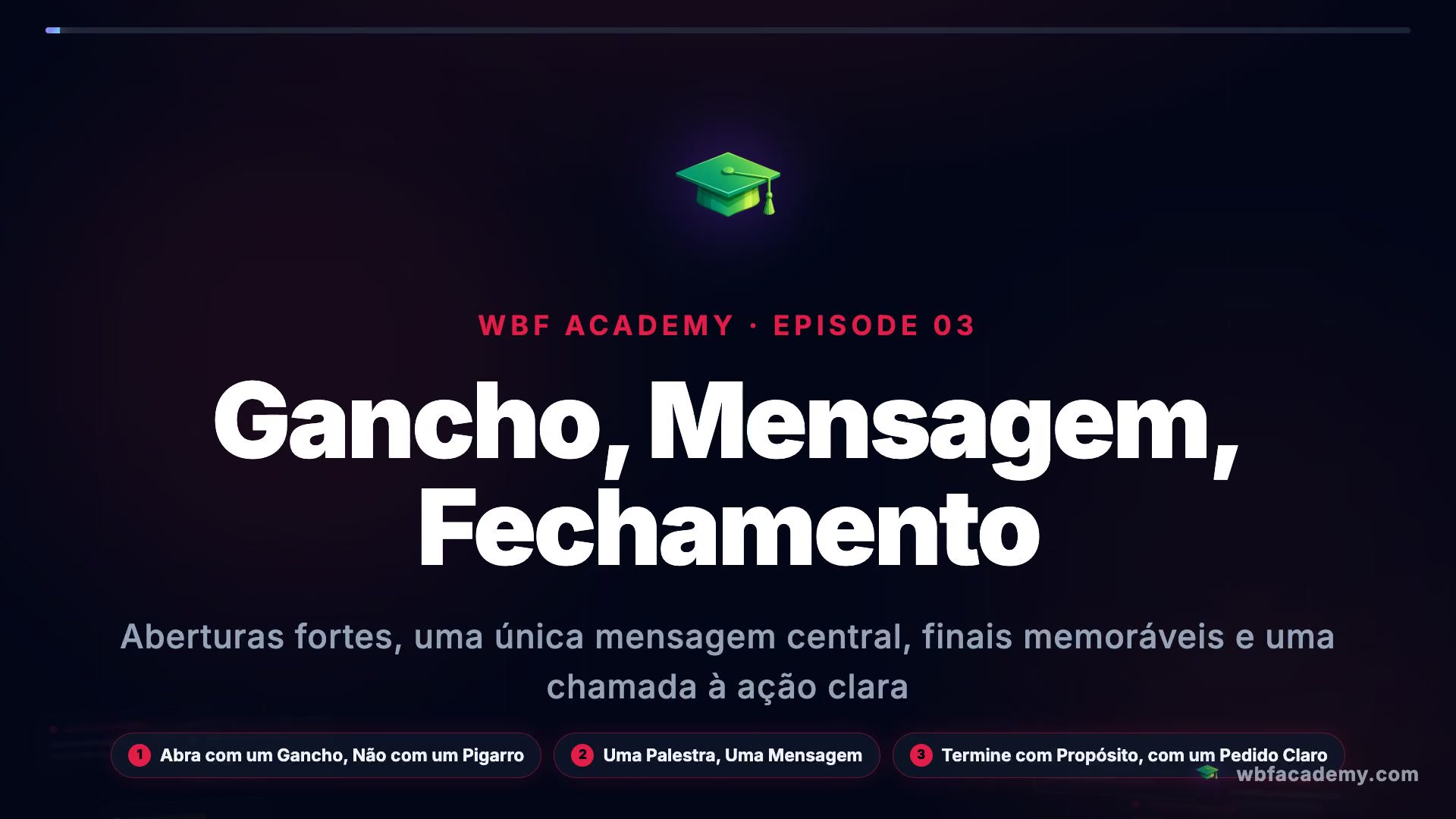 Gancho, Mensagem, Fechamento