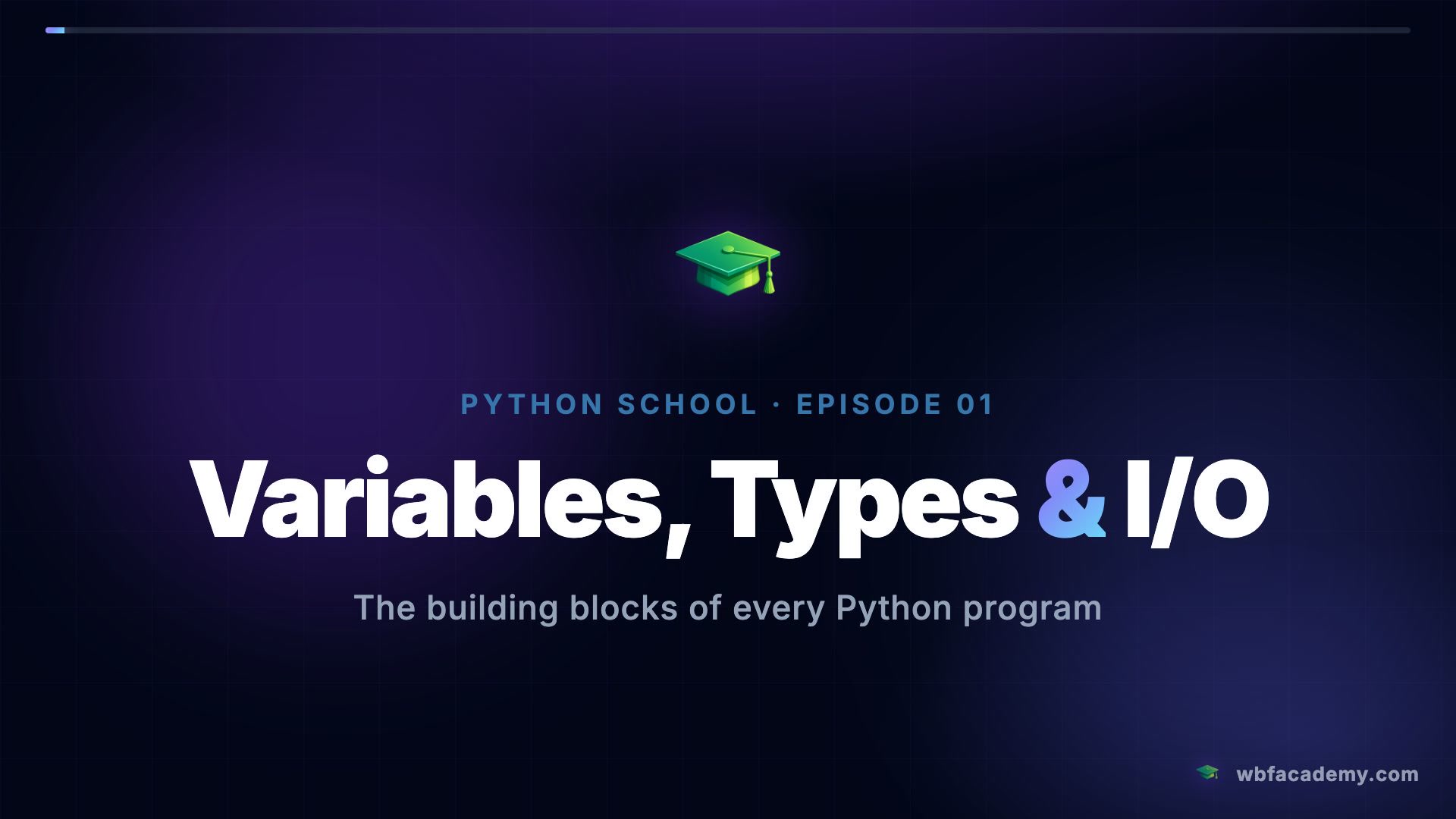 Variables, Types & I/O
