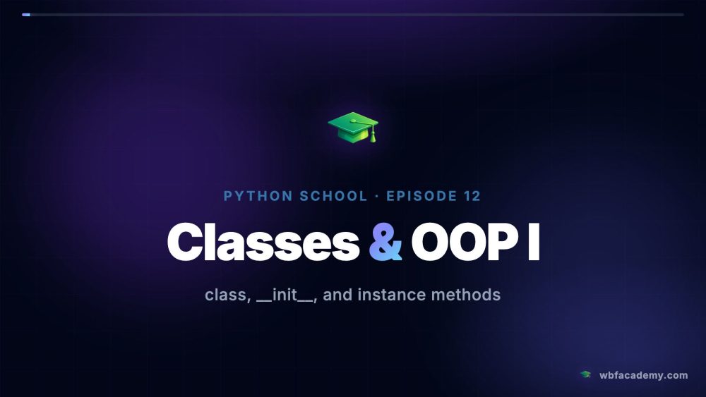 Classes & OOP I