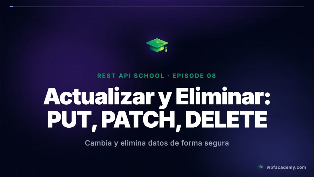 Actualizar y Eliminar: PUT, PATCH, DELETE