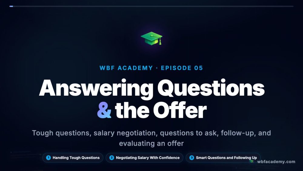 Answering Questions & the Offer