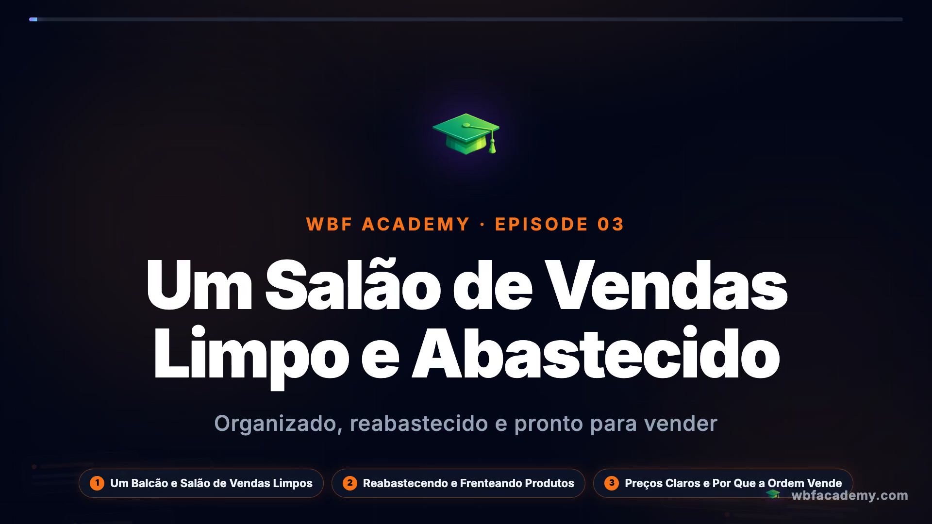Um Salão de Vendas Limpo e Abastecido